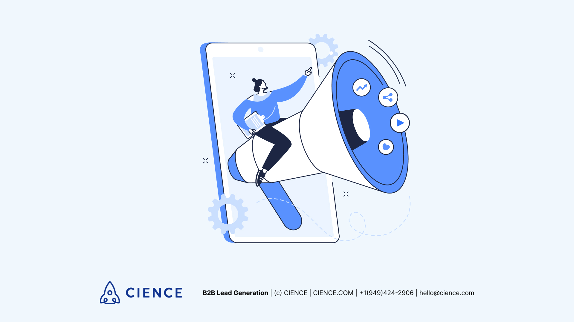 Diagram showing inbound and outbound marketing working together in a combined B2B go-to-market strategy
